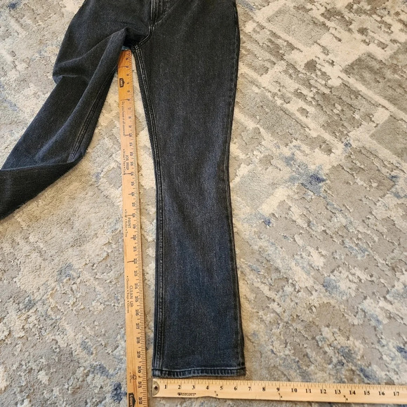 NWT A&F Curve Love Ultra HR 90s Slim Straight Black Jean Criss Cross Waist 26 - Picture 4 of 14